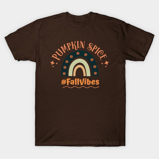 Pumpkin Spice Fall Vibes - retro thanksgiving T-Shirt by Syntax Wear